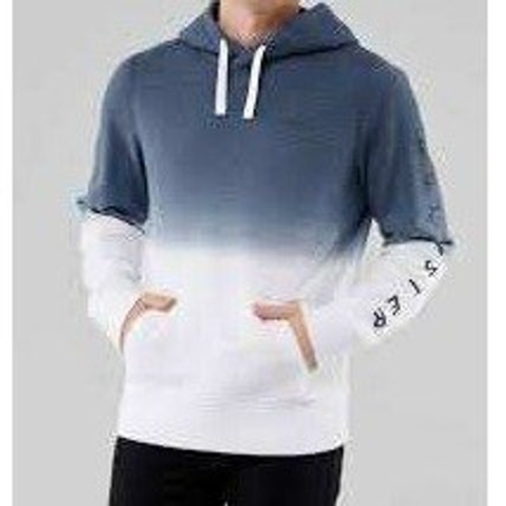 Hollister‎ Blue Ombre Mens Hoodie Size Large